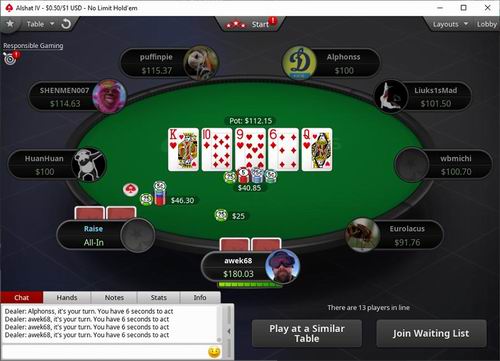 Poker screenshot